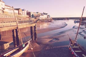 The Gypsey Race runs into Bridlington harbour. Photograph courtesy of Aled Jones.