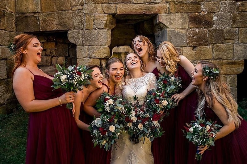 All smiles for the bride and bridesmaids!