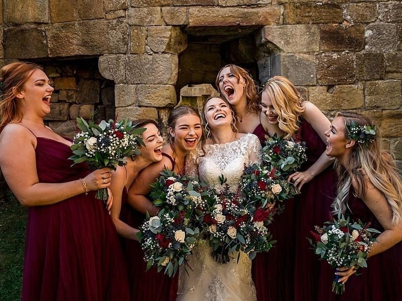 All smiles for the bride and bridesmaids!