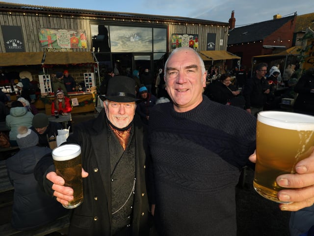 Barry Brown and Darren Archibald raise a glass! picture: Richard Ponter
