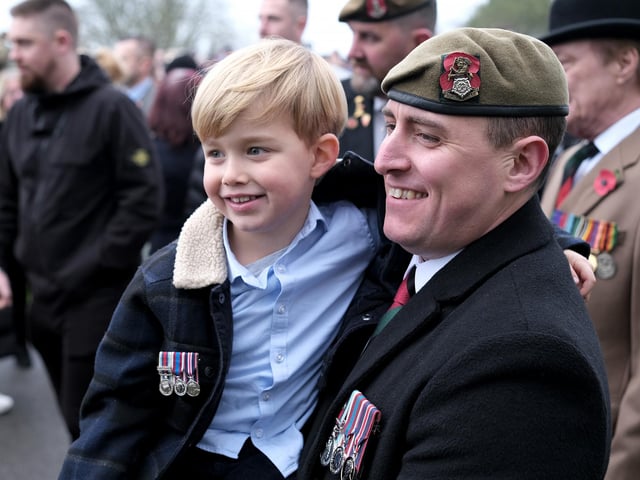 Young and old alike gathered to pay their respects