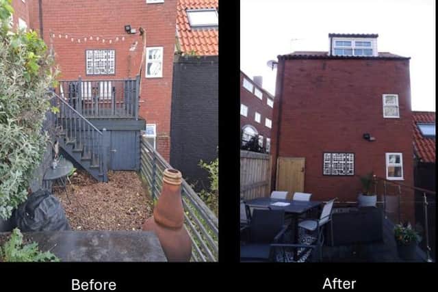 Before and after development at Kirkby House, Long Steps. Photo courtesy of applicant.