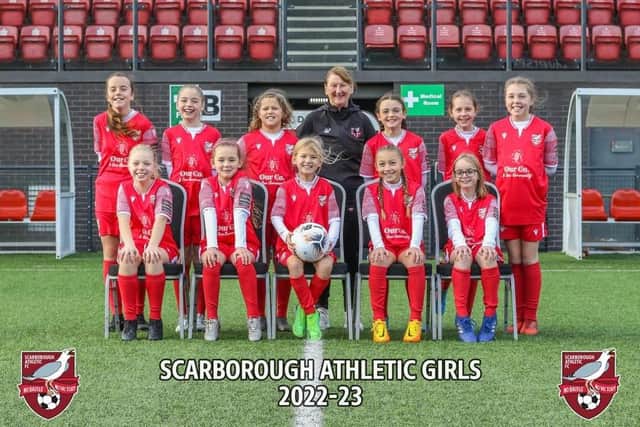 The Scarborough Athletic FC Under-10s and Under-11s girls team