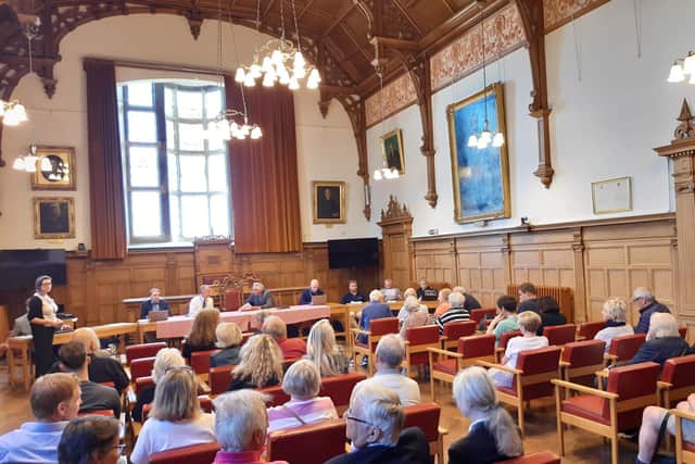 Town Hall meeting on antisocial behaviour in Scarborough's South Cliff area.