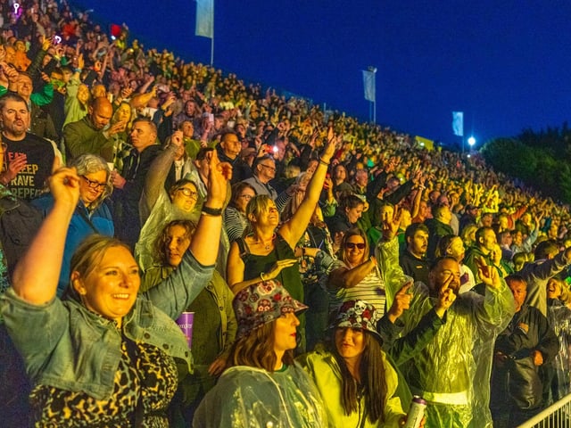 The crowd were on their feet for much of the show