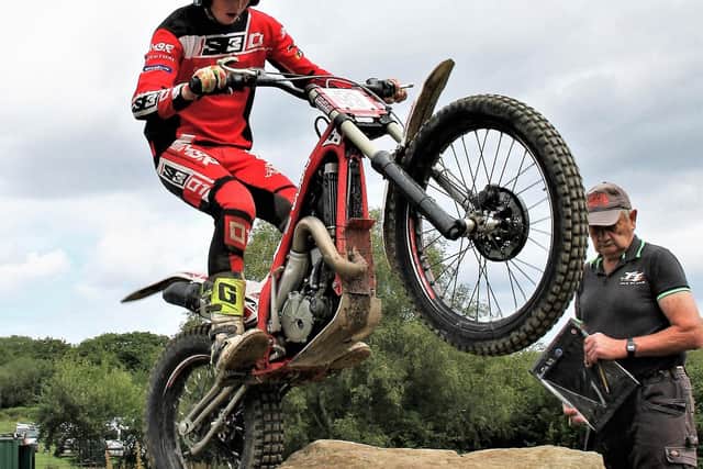 Scarborough's Elliot Woodall in action at the Jacky Baxter trial at Scarborough DMC