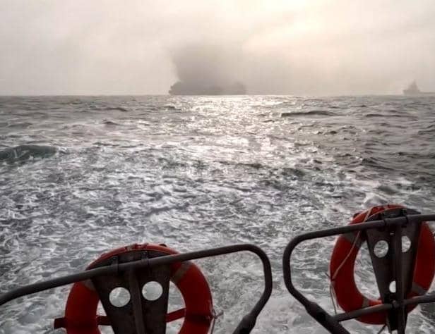 RNLI volunteer lifeboat crews from five different stations responded to the incident off the East Yorkshire coast. Image: RNLI/Bridlington