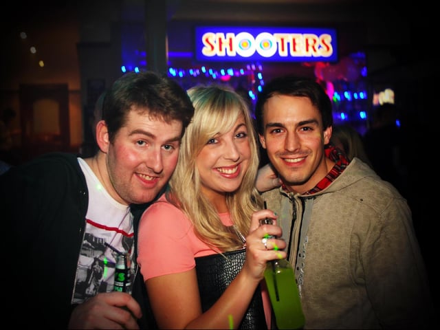 Dan, Laura and Dan enjoying their night at Quids Inn.