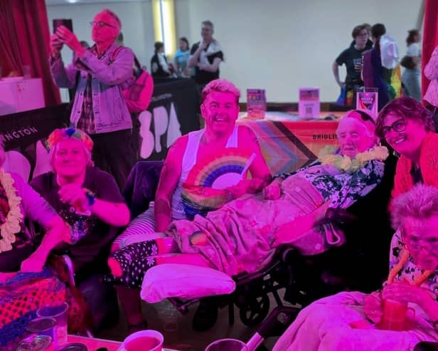 Residents and colleagues enjoy Bridlington Pride.