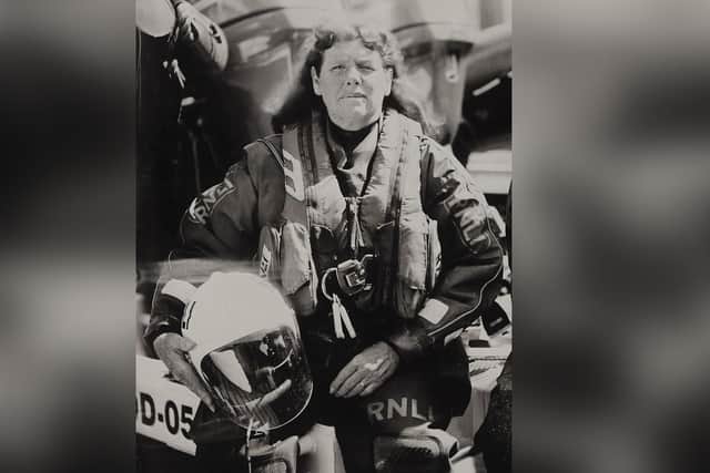 Liz captured by Jack Lowe in 2017 during his Lifeboat Station Project, capturing images of volunteer RNLI crews on glass plates using traditional processing methods. picture: RNLI/James Stoker