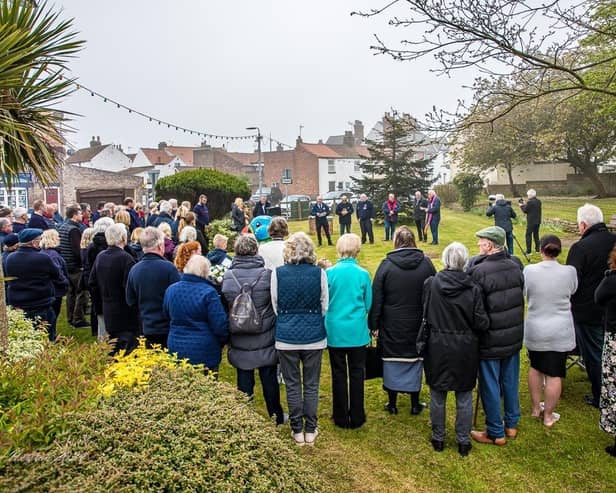 Around 70 people gathered in Cameron Gardens for the 40th anniversary commemoration