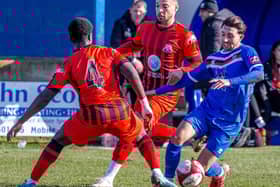 Whitby Town earned a crucial 1-0 home win against Basford United on Saturday. Photo by Brian Murfield