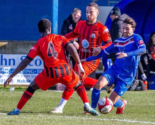 Whitby Town earned a crucial 1-0 home win against Basford United on Saturday. Photo by Brian Murfield