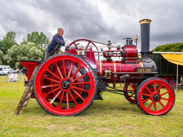 John Appleby, of Pickering, with a 1901 Marshall 7HP Agriculture Steam Engine.
