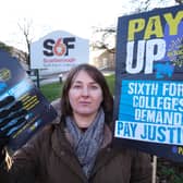 Pay protest at Scarborough 6th Form College.