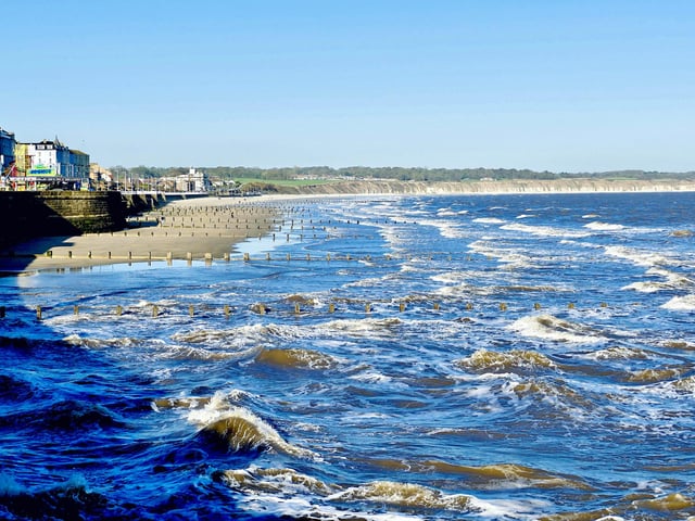 The surf rolls in at Bridlington