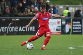 Ryan Watson was named as the man of the match for Scarborough Athletic in the 2-0 loss at Hereford. PHOTO BY MORGAN EXLEY