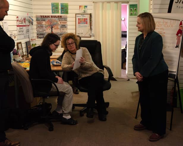 MP Alison Hume visits Turning Tides and Sidewalk Charitable Trust in Scarborough. photo: Rhys O'Callaghan