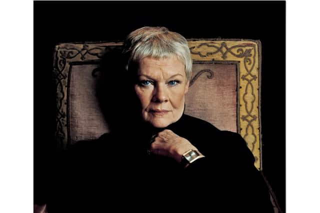 Derek Santini's portrait of actress Dame Judi Dench which is included in a new exhibition at Scarborough Art Gallery