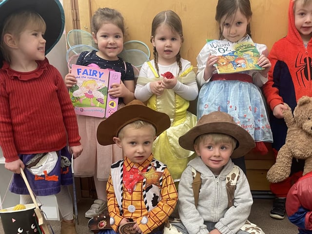 The costumed characters at Little Rainbows Nursery, Whitby.