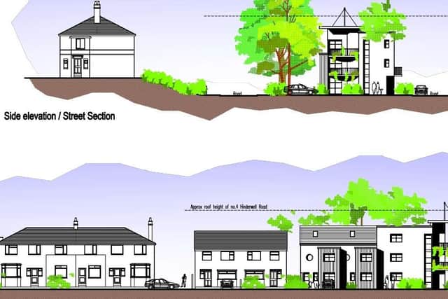 Proposed elevations, 3 Hinderwell Road, Scarborough.