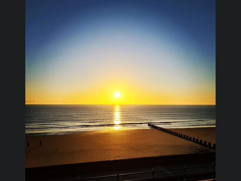 A glorious setting sun in Bridlington.