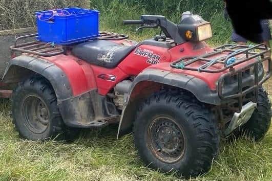 The quad bike was stolen on July 27