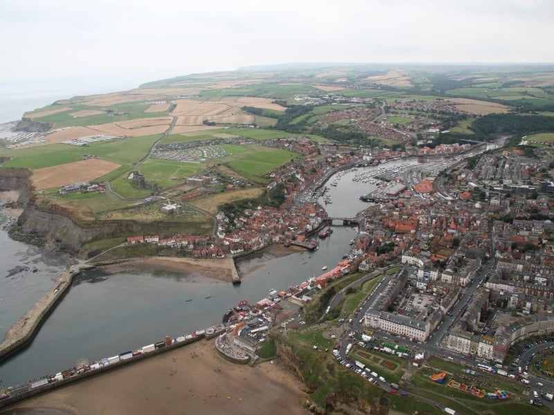 Stunning aerial view of Whitby from a regatta helicopter ride.
w093505m