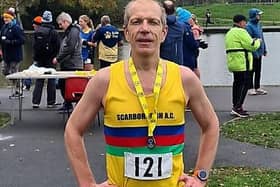 Andrew Hopper was the first Scarborough Athletic Club runner across the finish line at the North Yorkshire Water Park parkrun.