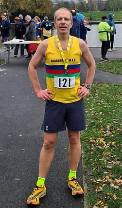 Andrew Hopper was the first Scarborough Athletic Club runner across the finish line at the North Yorkshire Water Park parkrun.