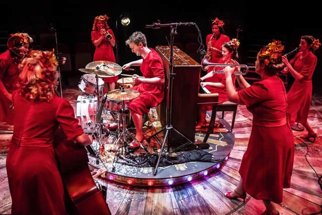 A sensational new production of Alan Plater’s warm and witty musical play Blonde Bombshells of 1943 has opened at Scarborough’s Stephen Joseph Theatre