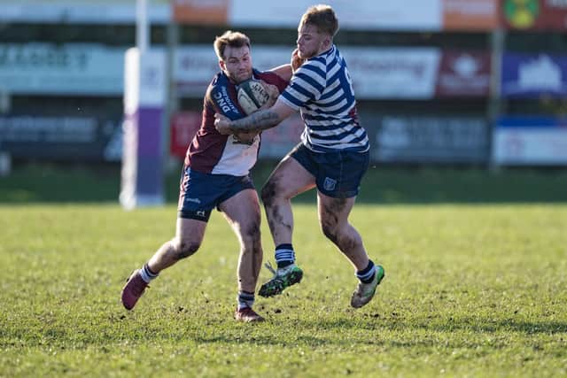 Drew Govier races through for Scarborough at Pocklington. Photo by Andy Standing
