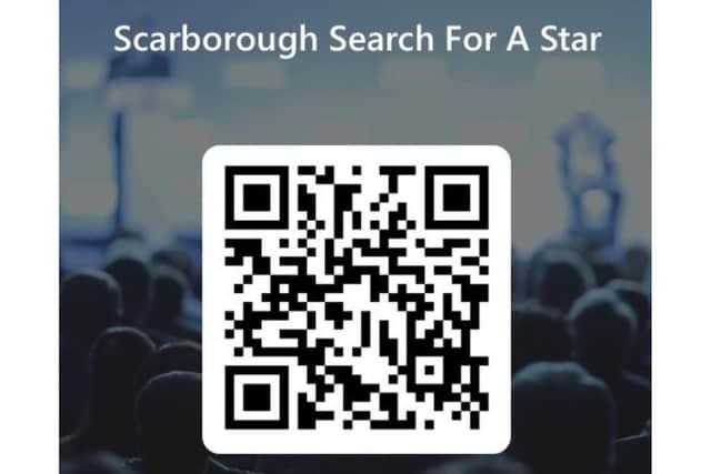 This QR code can be used to go directly to the Scarborough Search for a Star application form.