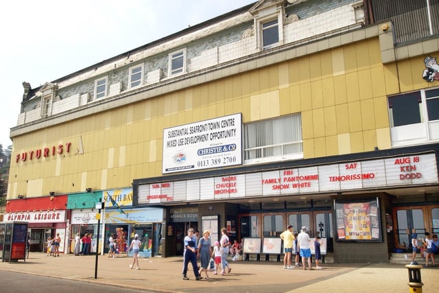 The Futurist with a redevelopment board in July 2002.