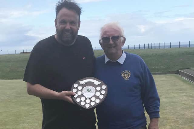 North Cliff’s Dan Cooper defeats dad John in Whitby Bowling Club Merit final
