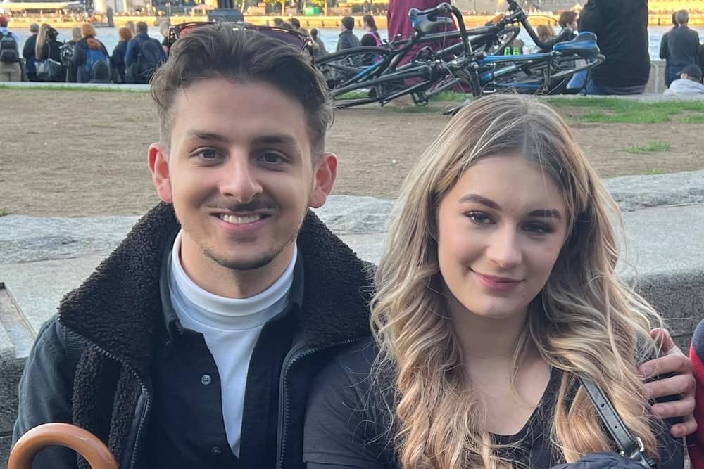 Whitby's Chris Colebrooke and Amber Newton in London to see the Queen lying in state.