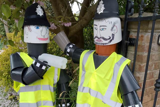 Watch your speed! Flowerpot characters from a previous festival.