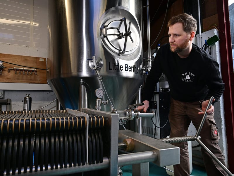 Richard Wells working in the Brewery. photo: Richard Ponter