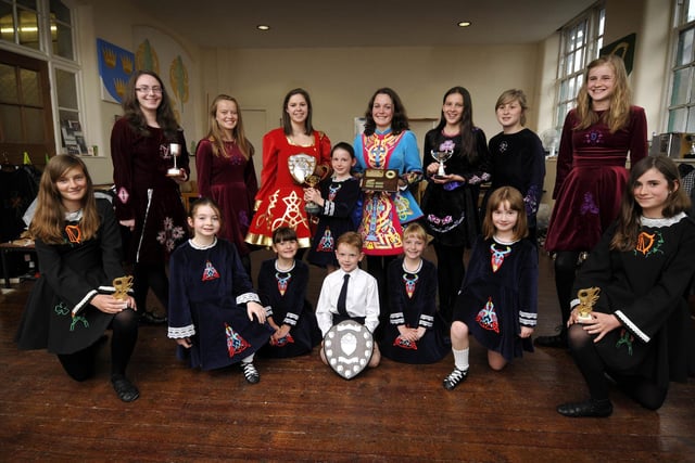 Kevin O'Connor's Irish dancers win eight first prize awards at a competition in London in 2012.