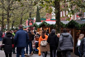 A large crowd visited the market.