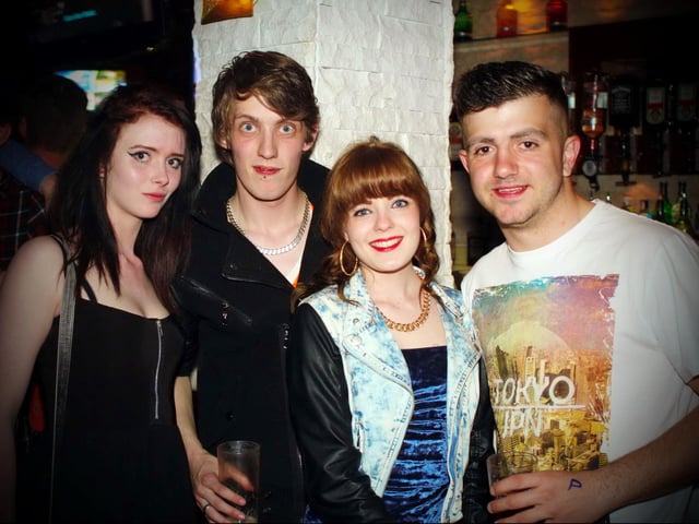 Ki, Simon, Bethany and Jamie catching up in Blue Lounge.
