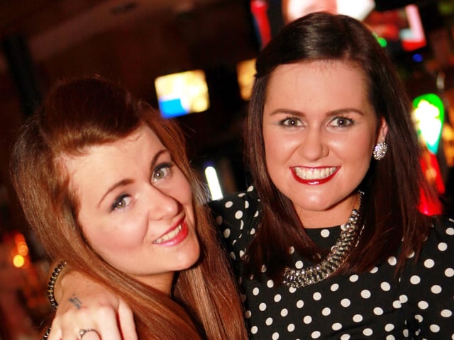 Sisterley Love...Meg and Lauren having a splendid night in Blue Lounge.