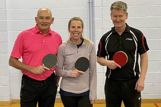 Premier Club Eagles, from left, are Pete Kirk, Naomi Edwards and Ashley Hodgson. Photo by Karl Cousins