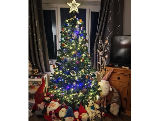This Whitby Resident has a number of cute gonks all around the bottom of their festive Christmas tree.