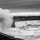 The storm raging on Bridlington seafront. Photo: Christian Brash.