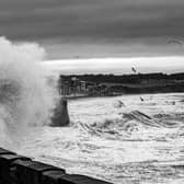 The storm raging on Bridlington seafront. Photo: Christian Brash.