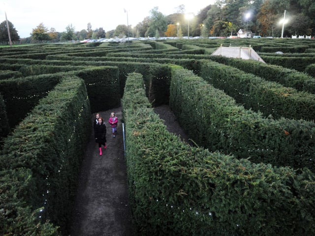 Stockeld Park, open all year. Be befuddled by the giant maze at Stockeld Park’s Magical Maze near Wetherby, filled with surprises. There are more than two miles of paths in the eight feet high labyrinth, designed by maze genius Adrian Fisher. Climb the castle viewing tower to look out over tops of the trees to get your bearings or cross bridges to discover playful surprises and unexpected obstacles.
