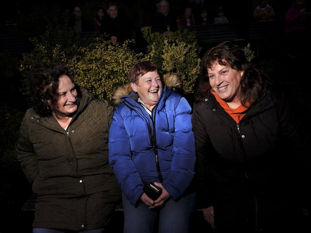 Out enjoying the night in Peasholm Park.
