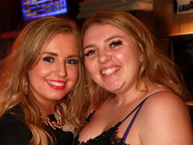 Callandra and Holly looking great in Blue Lounge.