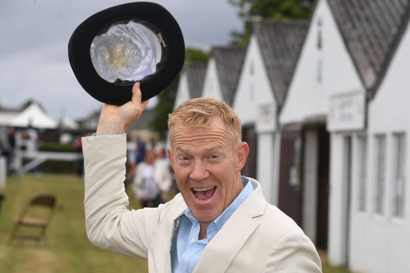 Countryfile presenter Adam Henson enjoying the second day of the show with his bowler hat